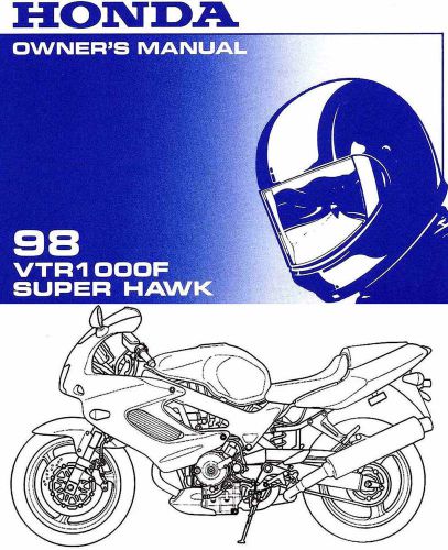 1998 honda vtr1000f super hawk motorcycle owners manual -firestorm-vtr1000