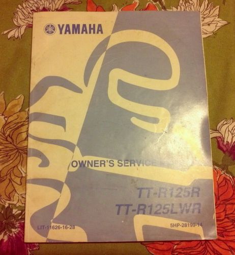 Genuine  yamaha tt-r125r &amp; tt-r125lwr  motorcycle service manual 2002 tt 125