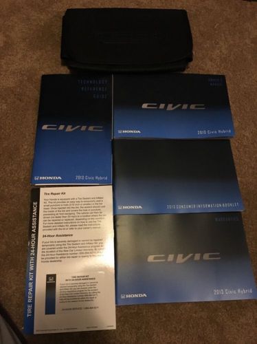 2013 honda civic hybrid owners manual complete with case