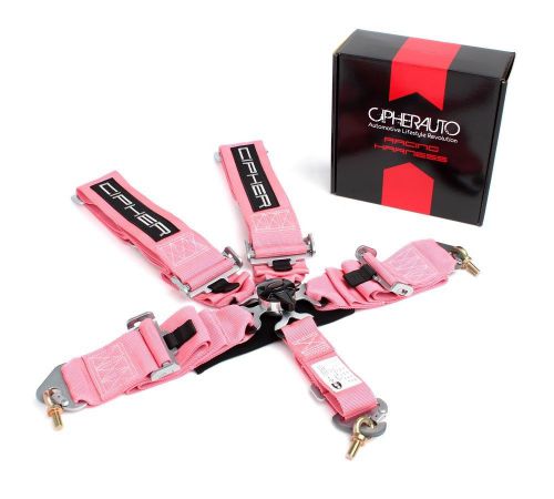 Cipher auto racing harness - 5 point 3&#034; camlock - pink harness - cpa4005pk