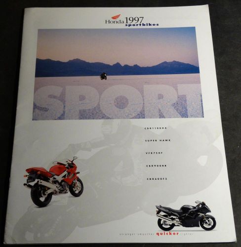 1997 honda motorcycle sport bikes sales brochure 12 pages  (418)