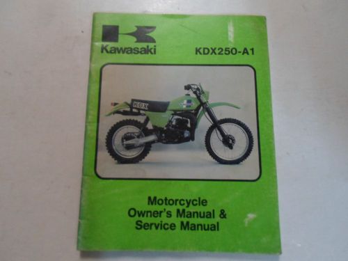 1980 kawasaki kdx250 a-1 motorcycle owners manual &amp; service manual water damaged