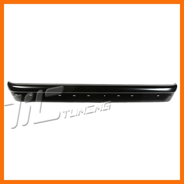 92-07 ford econoline rear bumper face bar fo1102334 black w.horizontal pad holes