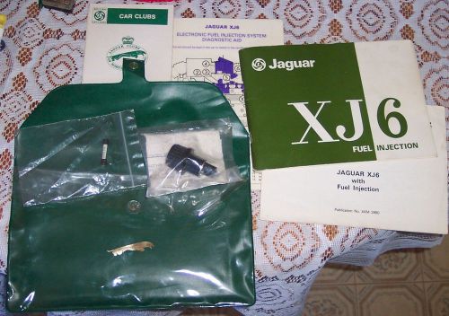 1978 jaguar xj6 owners manual packet with fuse &amp; aux. plug cig lighter socket