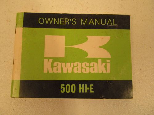 1973 kawasaki 500 h1-e original owner&#039;s manual