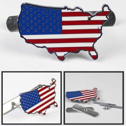 Us usa american flag 3d metal racing front grill grille badge emblem