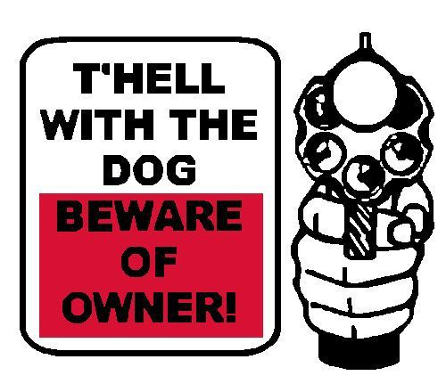 Beware of owner decal