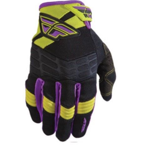 Fly racing f-16 gloves size extra small black/purple