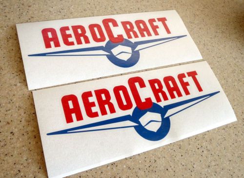 Aerocraft vintage fishing boat decals 12&#034; 2-pk free ship + free fish decal