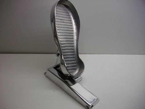 Polished aluminum floor mounted foot throttle gas peddle v-drive jet boat push