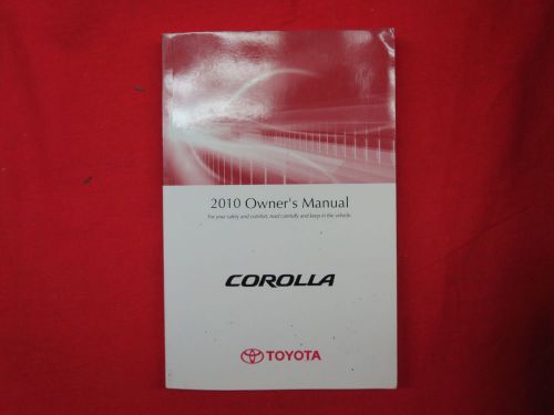 2010 toyota corolla owners manual guide book