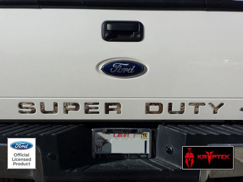 08-16 ford super duty kryptek tailgate letter inserts stickers f-250 f-350 f-450