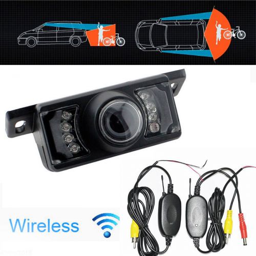 2.4g wireless car reverse rear view backup camera 7 ir night vision parking cam