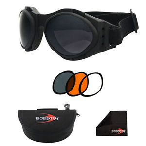 Bobster bugeye 2 interchangeable goggle black frame 3 lenses # ba2c31ac