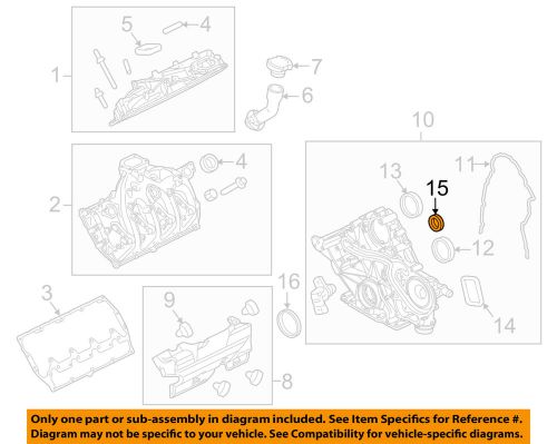 Ford oem 14-16 f-450 super duty 6.7l-v8 valve timing covers-gasket bc3z6020e