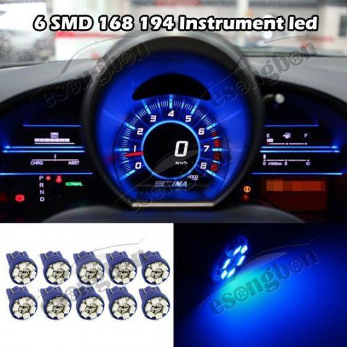 10x t10 194 w5w blue led car motorcycle dome instrument dash lights/bulbs/lamps