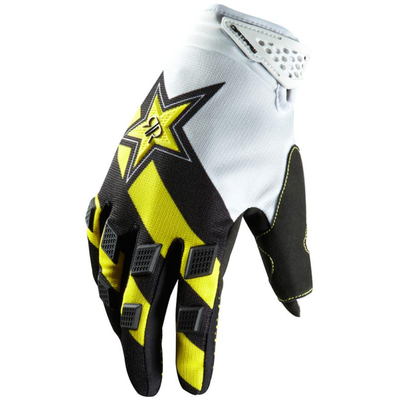 01094-005 fox dirtpaw rockstar mx atv off road adult yellow  glove