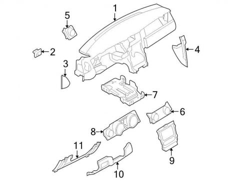 Ford oem dashboard air vent 8r3z6304338ea image 5