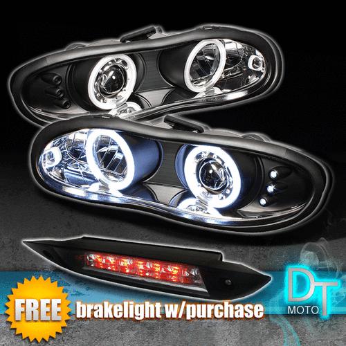 Camaro blk halo led projector headlights+led brake lamp