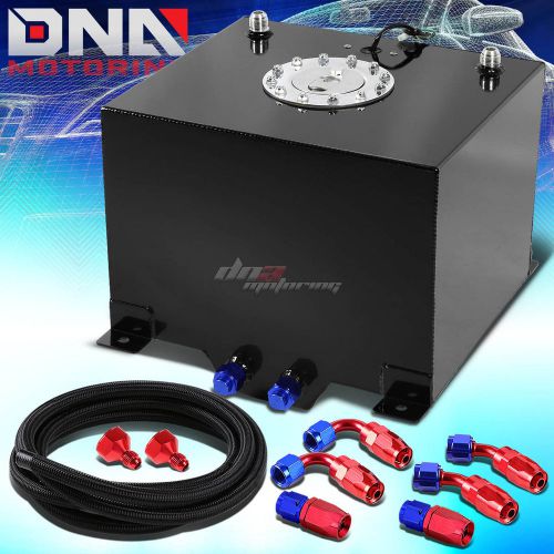 8 gallon/30.5l black aluminum fuel cell gas tank+level sender+nylon oil feed kit