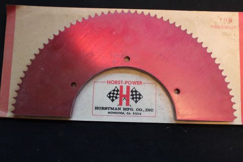 Vintage go kart, minibike nos horstman 100 tooth sprocket for # 219 chain