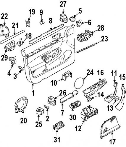 Volkswagen 1k0959565kreh genuine oem mirror switch