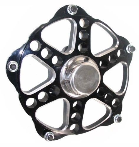 Keizer midget hub w/bearings,6sp,5 lug,beast,stealth,bk