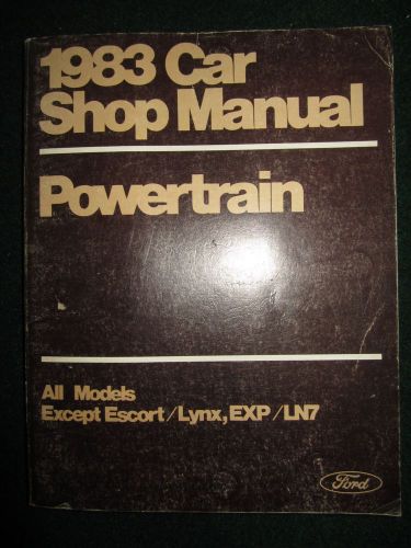 1983 ford car powertrain service repair shop manual mustang + dealer