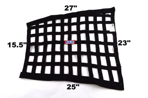 Rjs racing sfi 27.1 custom black ribbon window net 27 x 23 x 25 x 15.5