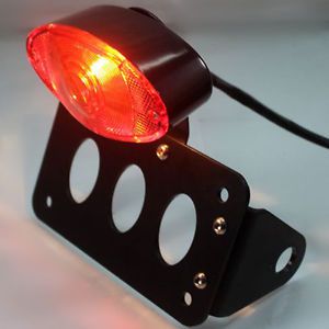 Motorcycle side mount license plate tail light bracket custom bobber chopper