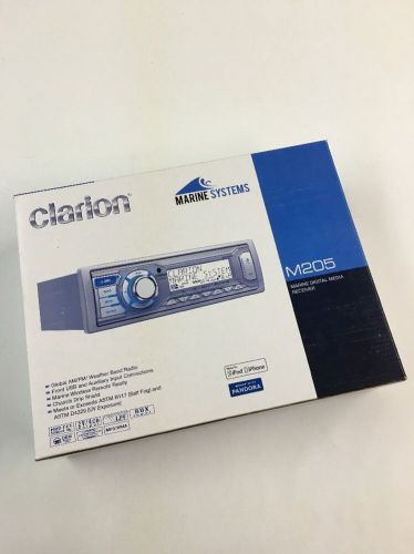 Clarion m205 single din digital media marine stereo receiver w/ iphone support