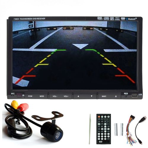 Gps double 2 din 7&#034; car dvd mp3 player touch screen in dash stereo+backup camera
