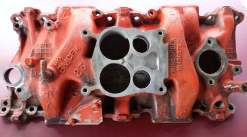 Gm/chevrolet #14057053 aluminum intake manifold oem 4 barrel