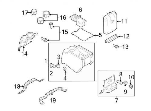 Ford oem console lid 8c3z2506024ea image 11