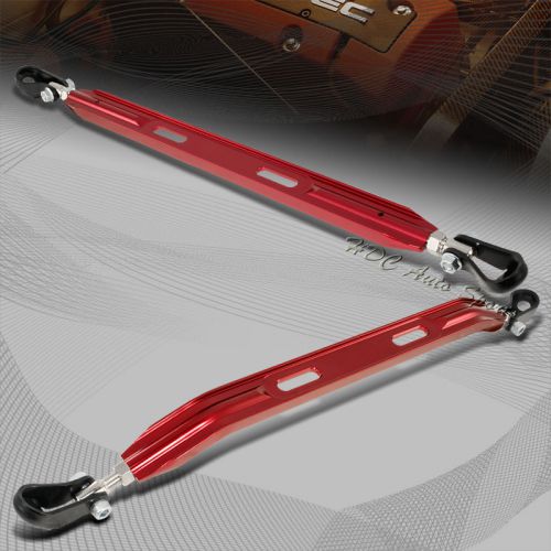 For 1993-1997 honda del sol red cnc aluminum lower front+rear strut tie bar 2pcs