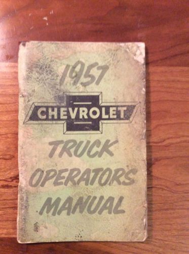 1957 chevrolet truck operators manuel, vintage auto,