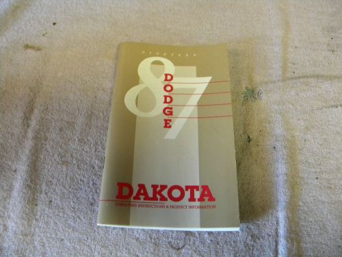 1987  dodge dakota owner manual