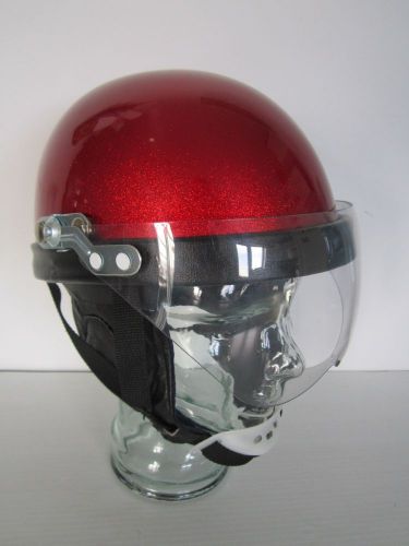 Vintage olympia metal flakes motorcycle helmet 7 1/8-7 1/4 scooter vespa moped