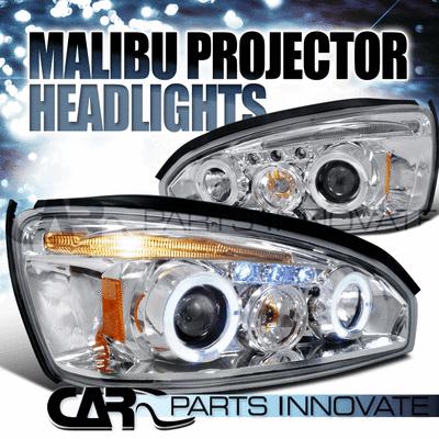 Chevy 04-07 malibu ls lt ltz ss led halo projector headlights lamp chrome