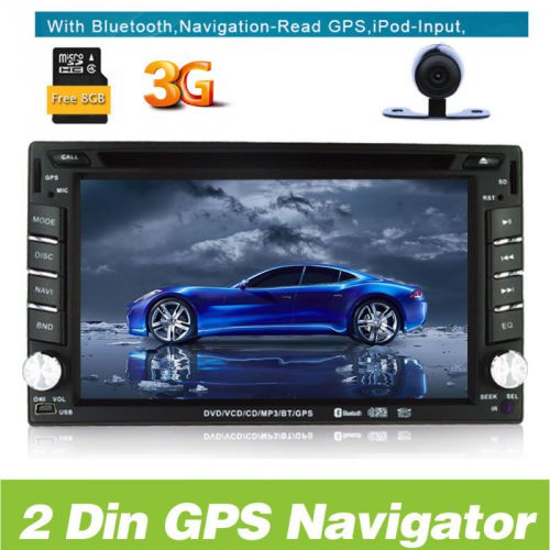 Camera+6.2&#039;&#039; gps hd double 2din car stereo dvd cd player bt ipod radio head unit