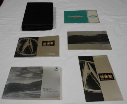 1999 acura tl owner manual 6/pc set &amp; acura leatherette zippered factory case,,