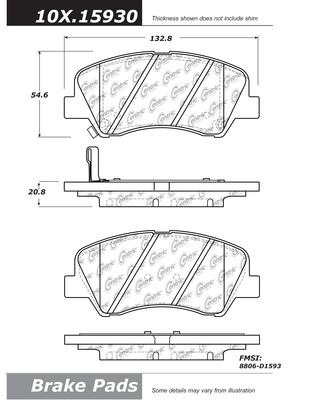 Centric 105.15930 brake pad or shoe, front