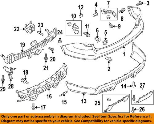 Ford oem bb5z17f828ea rear bumper-lower cover