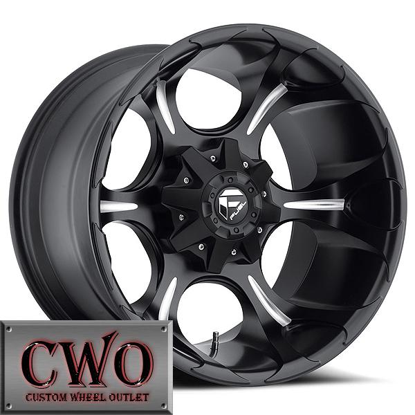 20x9 black fuel dune rims 6x135/6x139.7 6 lug f150 chevy gmc titan tundra cwo