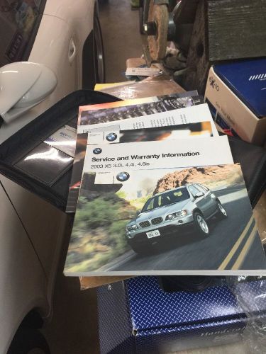 Bmw x5 2003 complete owners manual set