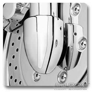 Baron axle nut covers chrome fits yamaha v-star 1300 2007-2013