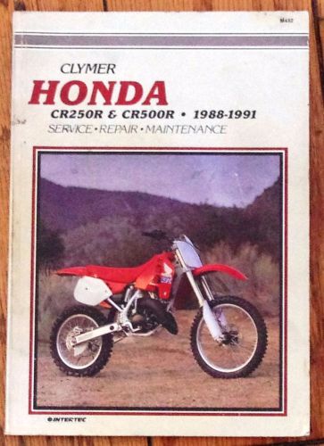 1988 to 1991 honda cr250r and cr500r clymer owners manual