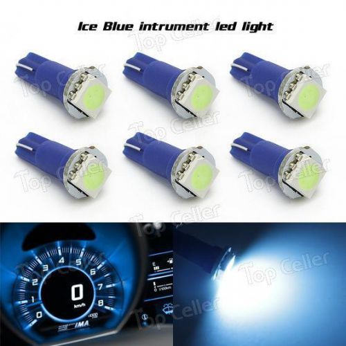 6x ice blue high power led bulbs t5 70 73 74 instrument dash light for toyota