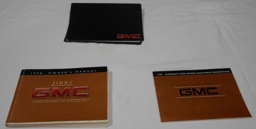 1998 gmc jimmy owner&#039;s manual 3/pc.set &amp; black gmc factory case.good condition