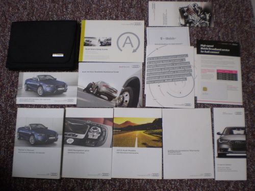 2013 audi a5 s5 cabriolet convertible car owners manual books nav guide case all